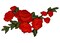 8"x 12 1/2" Red Rose Embroidery Heat Transfer Patch Pack of 12